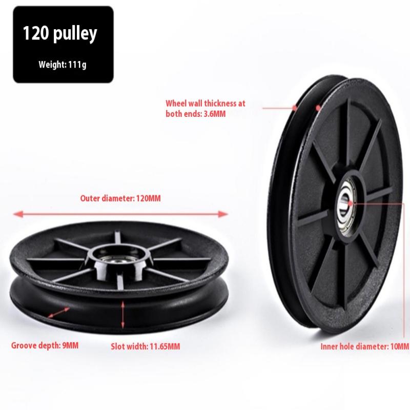 50-160Mm Universal Gym Bearing Pulley Nylon Bearing Pulley Wheel Cable Fitness Bearing Pulley Fitness Equipment