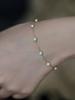 Wish~ 14K Gold Plated S925 Sterling Silver Thin Opal Bracelet for Girls - Retro Niche Inspired Gift