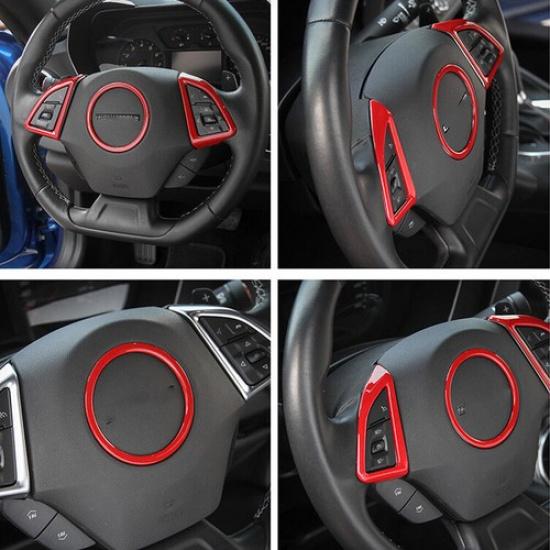 Steering Wheel Moulding Frame Trim Cover Accessories for 2017+ Chevrolet Camaro