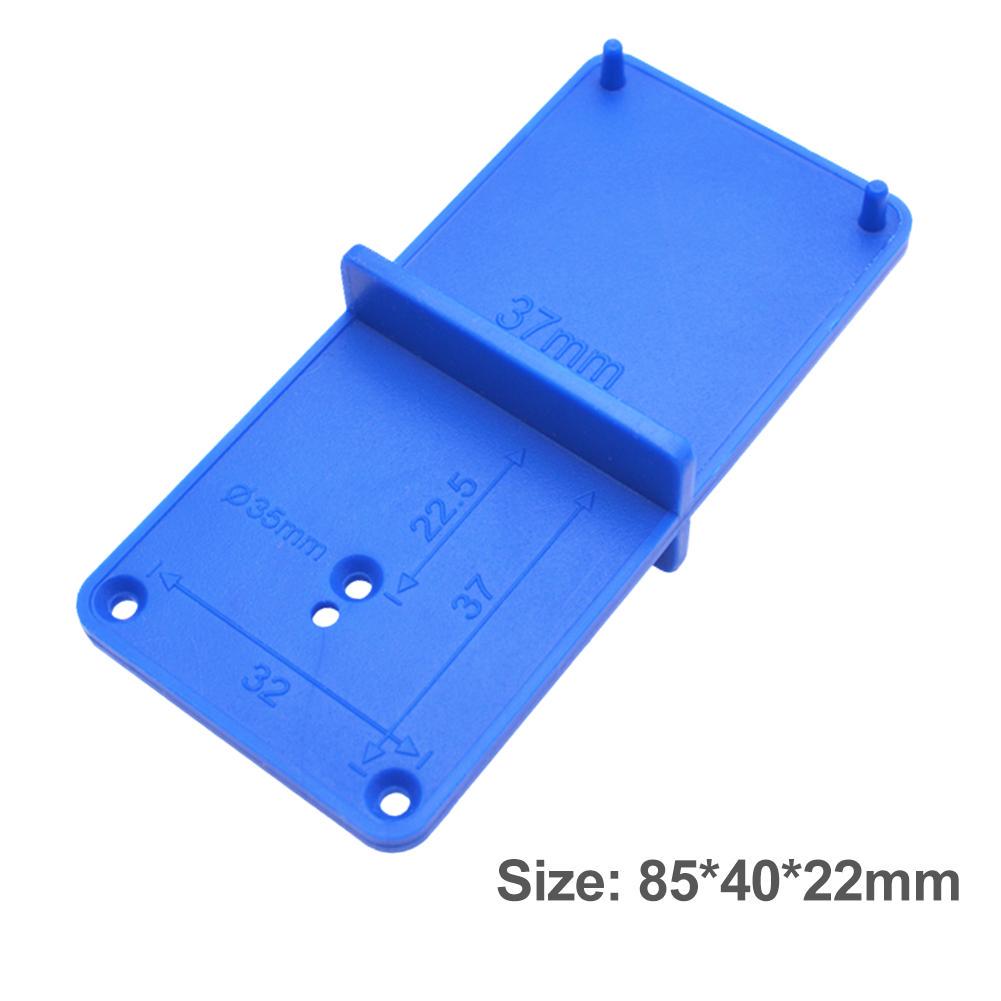 Hinge Hole Drilling Guide Locator 35mm Dowel Jig ABS Hinge Jig Hole Saw for Wood Drill Furniture Hinge Installation Woodworking