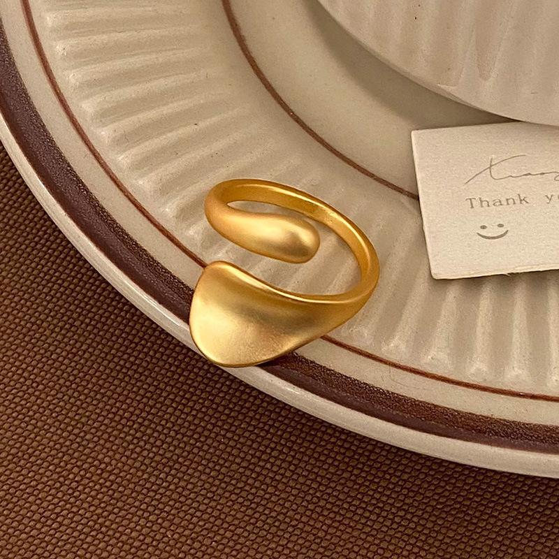 Female Aloof Style Simple Niche Unique Retro Ring