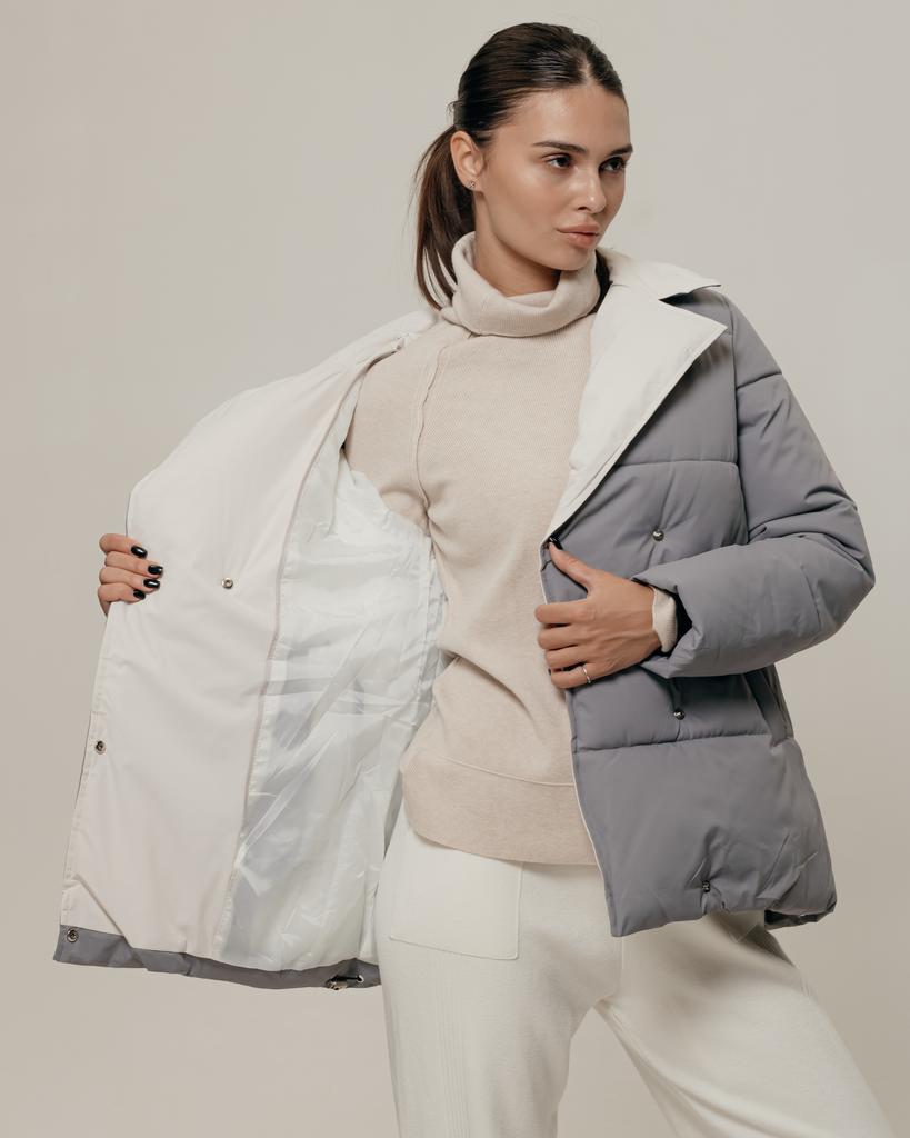 Jacket with Belt HAIZIYUAN 824 M Gray-milk