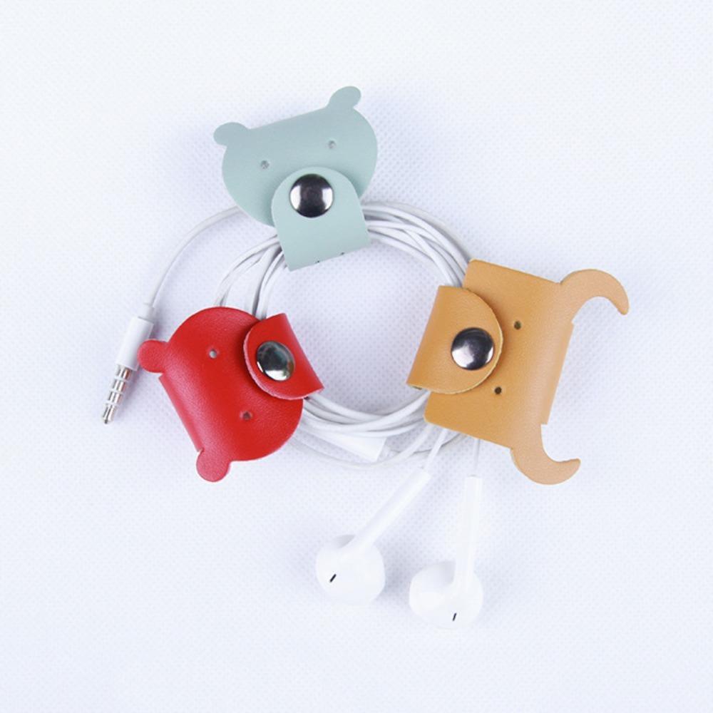 Earphone Cord Organizer Cute Animal Leather Cable Winder Anti Loss  Exquisite   Necklace Organizer