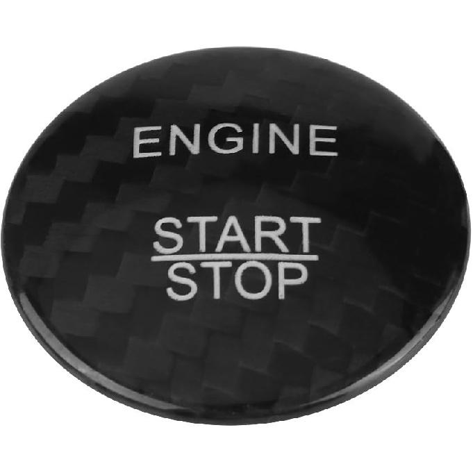Car Engine Start Button Cover, Carbon Fiber Push to Start Button Cover for Mercedes Benz A B C GLC GLA CLA ML GL Class W176 W246 W205 X253 X156