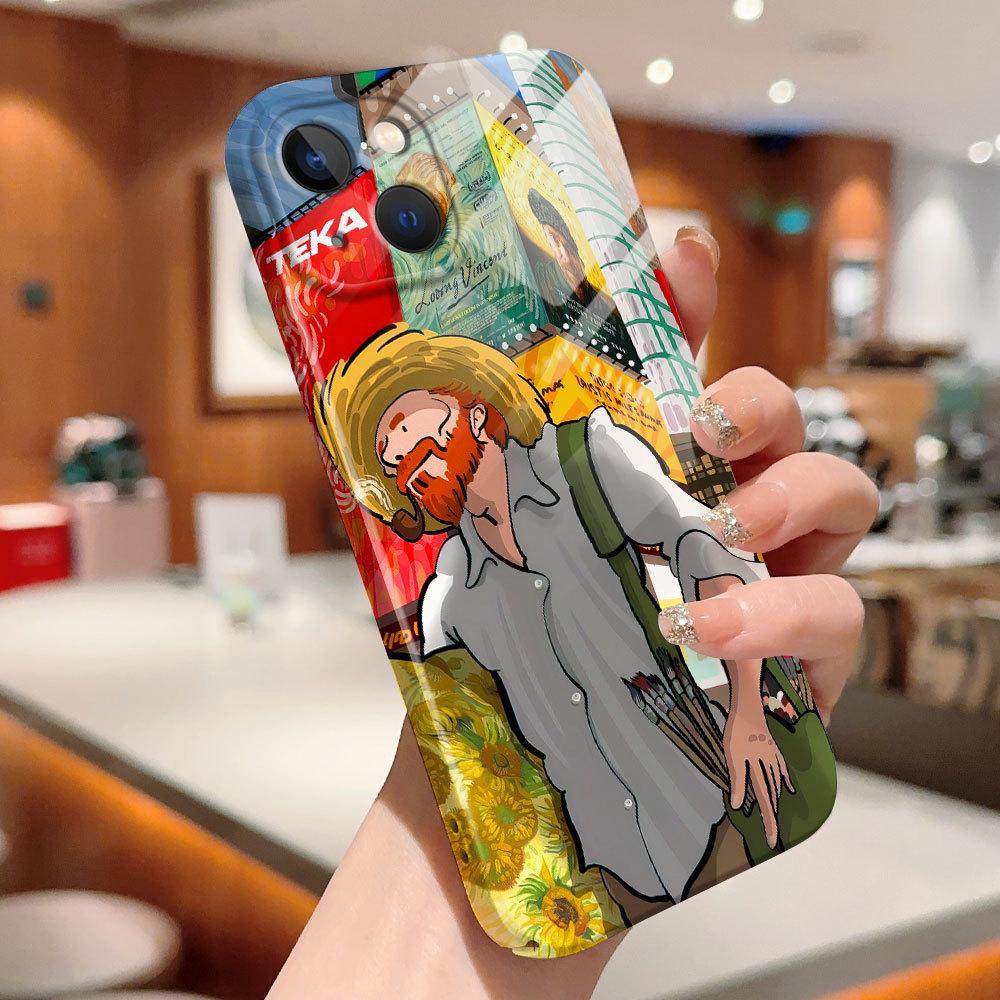 Ölgemälde Handyhülle für Samsung Galaxy S20 FE 5G A52 iPhone 11 15 Xiaomi Redmi VIVO OPPO Realme Huawei Infinix stoßfeste Ultra Slim Hard Cover