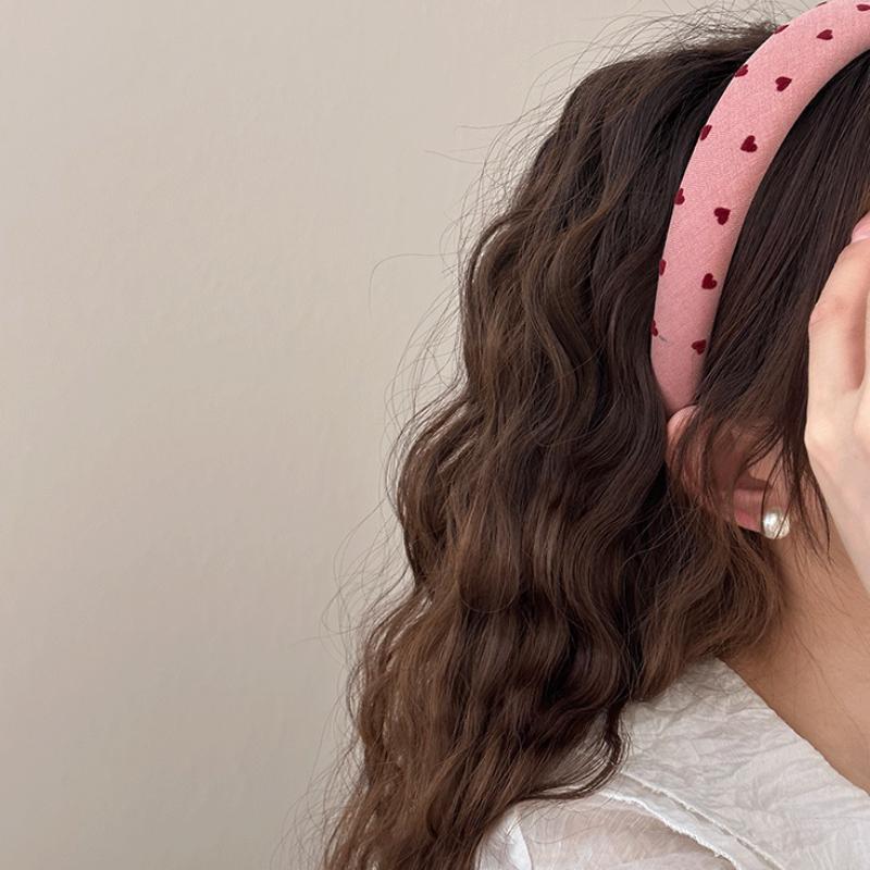 New Love Headbands For Woman Girl Sweet Elegant Hair Hoop Heart Shape Sponge Thickened Hair Band Female Fashion Hair Accessories