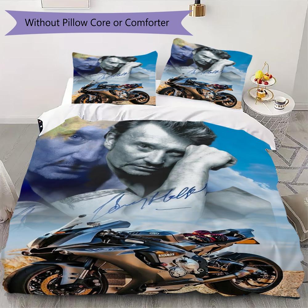 French legendary rock singer and actor Johnny Hallyday provides comfortable bedding covers and pillowcases for home use (without core) K18