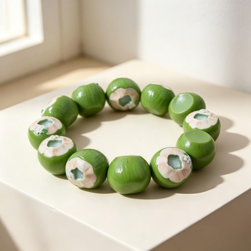 Elastic Fruit Hand Chain Colorful Stackable Bracelet Fashion 3D Resin Bead Bracelet  Party