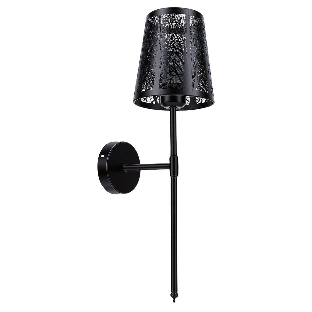 Wall Sconce Rechargeable Dimmable RGB Wall Light Hollow Out Bedside Light with Remote Control for Bedroom