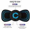 2 Pieces Portable Mini Electric Neck Back Massager Cervical Massage Patch Stimulator