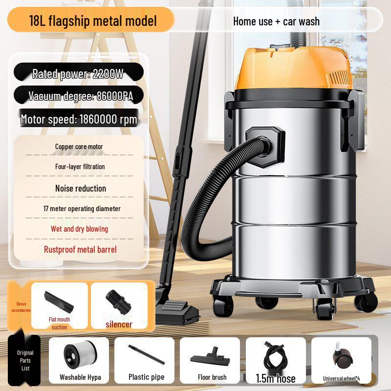 

Промышленный пылесос высокой мощности для влажной/сухой уборки – Мощное всасывание для затирки плитки и уборки автомобиля