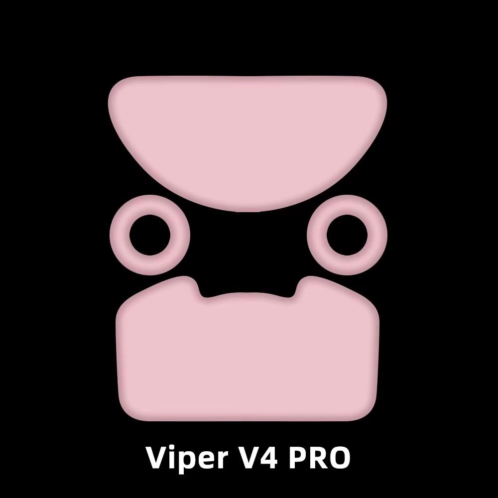 

ESPTIGER ICE Mouse Skates for Razer Viper V4 Pro High Purity PTFE Mouse Feet 2.5D Edge Glides Curve Edge рожевий
