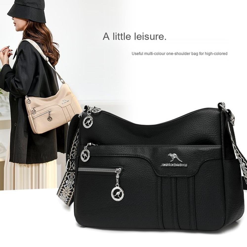 Lightweight Large Capacity Faux Leather Multipurpose Storage Bag for Daily Use