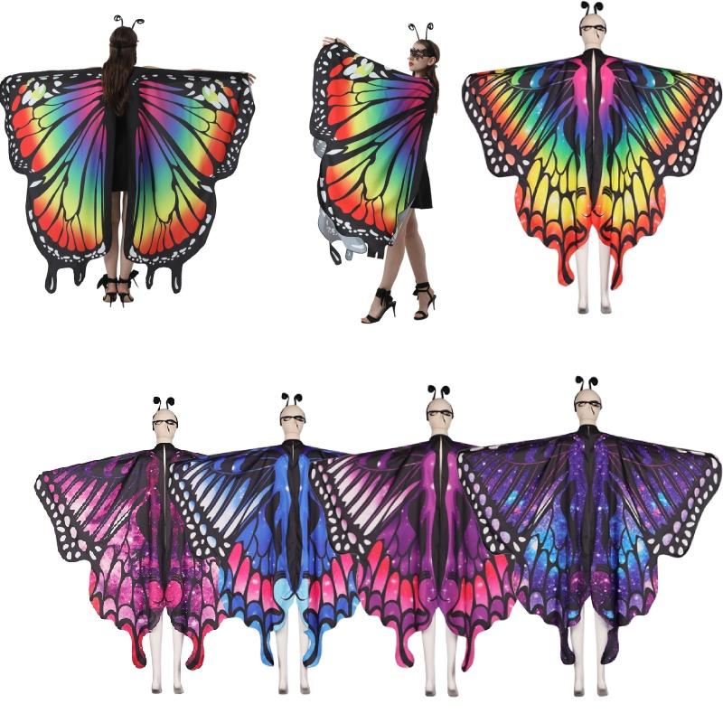 Sweet Dada New Arrival Butterfly Cape In Polyester For Cosplay And Dance Available In Multiple Colors Characters)