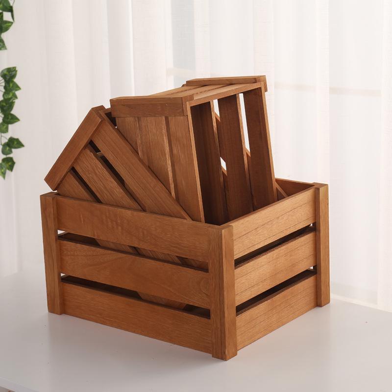 Cassa di Stoccaggio in Legno Vintage Usurata: Espositore Decorativo per Oggetti Vari e Scatola Cornice per Matrimonio