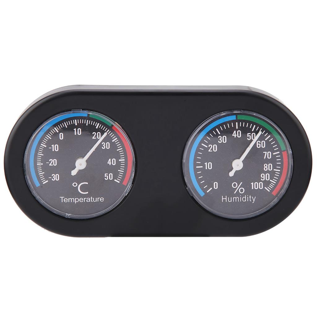 Mini Analog Temperature Humidity Meter Round Shape Thermometer Hygrometer for Reptile Tank