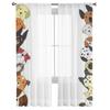Niedliche Hunde-Tüllvorhänge für Wohnzimmer-Dekoration, moderne Schleier-Chiffon-Vorhänge, Schlafzimmer, durchsichtiger Voile