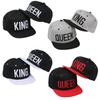 Embroidery Alphabet Hip Hop Hat, Outdoor Sports Visor Hat Sun Protection Hat King queen Baseball Cap