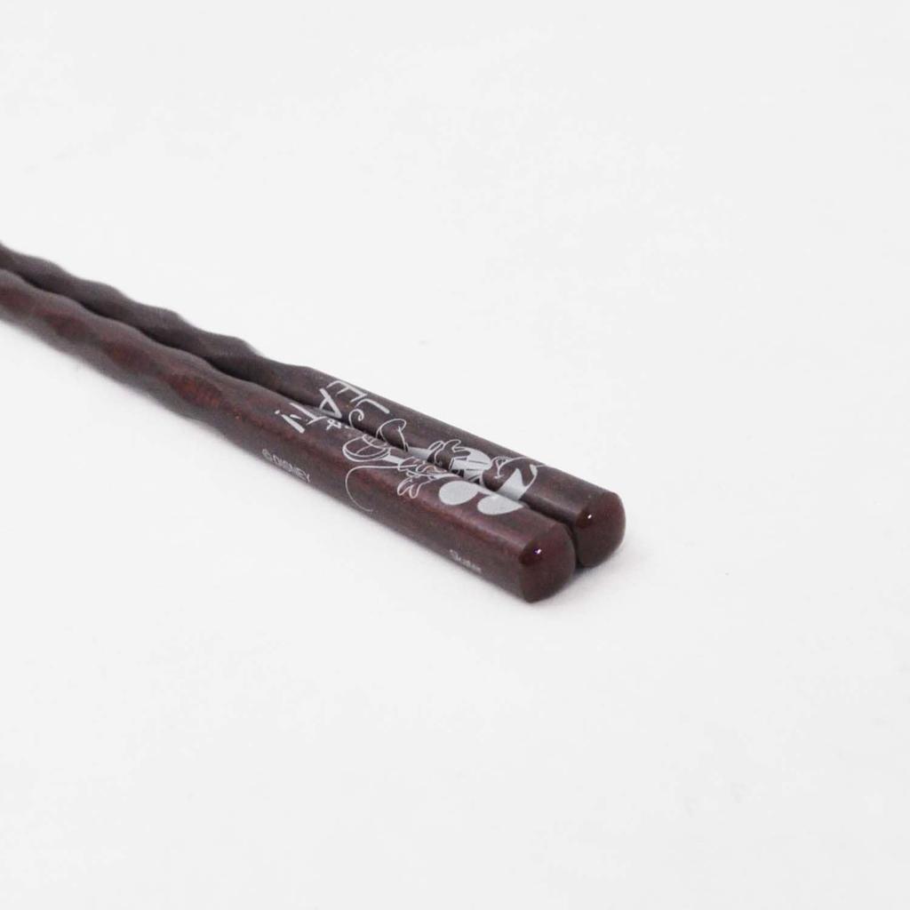 Skater ANEN45T Wooden Set of Adult Disney Mickey Mouse Design Chopsticks, 23cm, 3, Size,