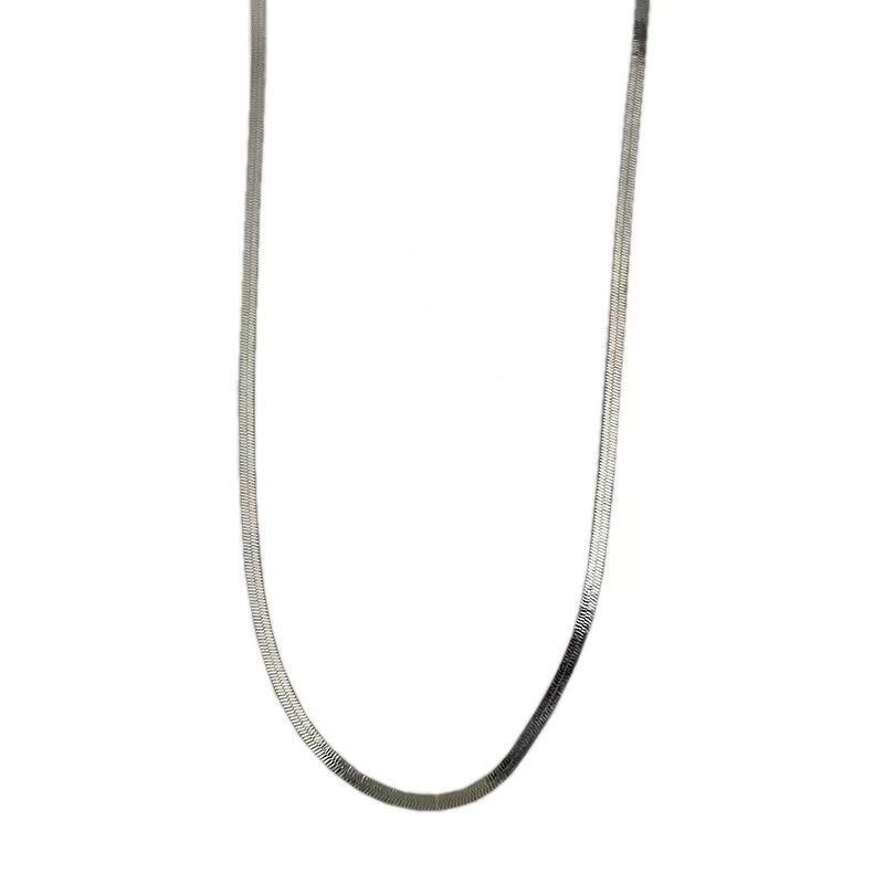 S925 Sterling Silver Elegant Snake Bone Chain Necklace - Women's Minimalist Clavicle Jewelry