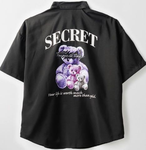 

[Б/У] Блузка-рубашка с короткими рукавами, галстуком, готическая лолита, панк, SickDream, милая сумка, массовое производство, мина