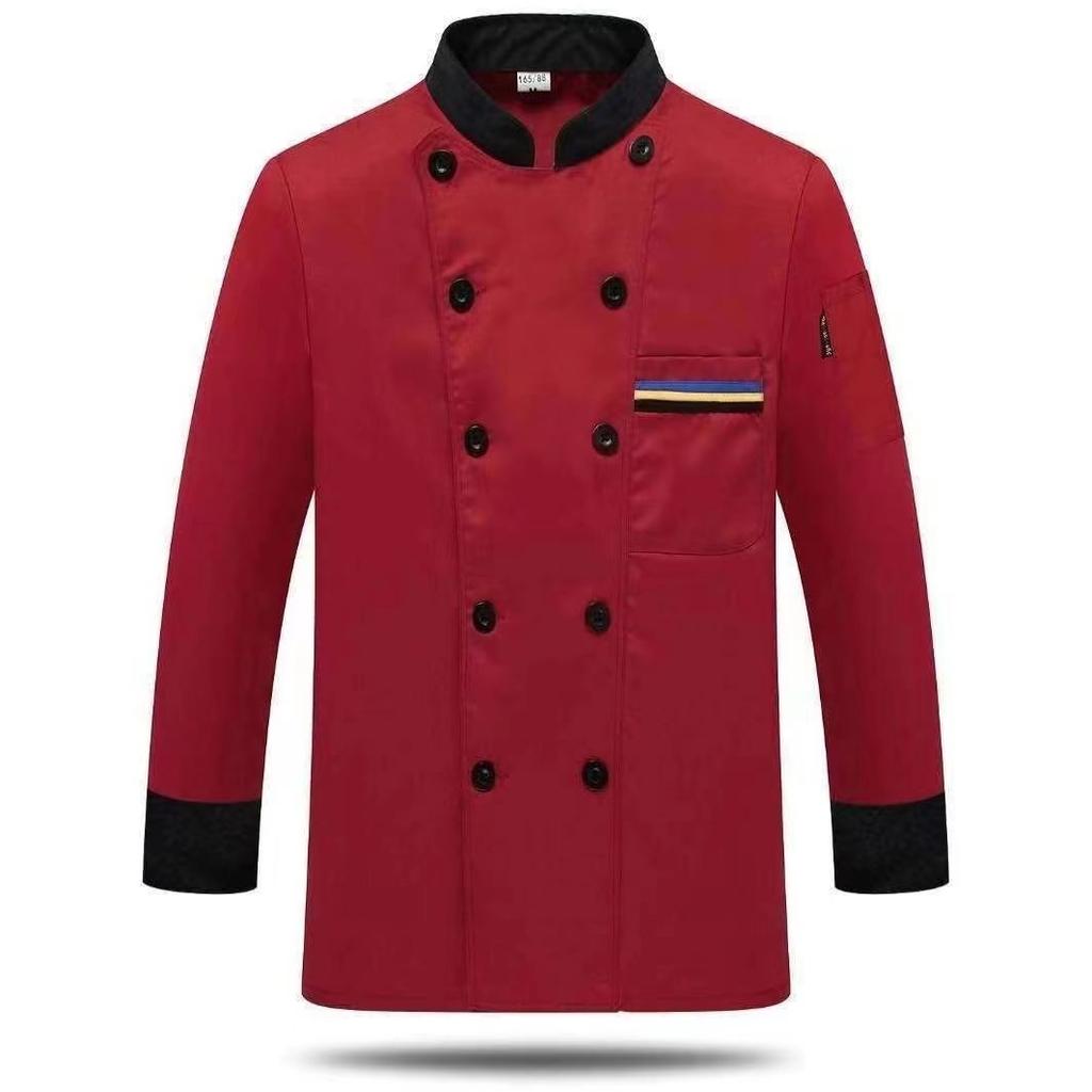 Catering and Restaurant Canteen Kitchen Short-sleeved Cake Teacher Work Clothes Bakery Pastry Chef Clothes Long-sleeved