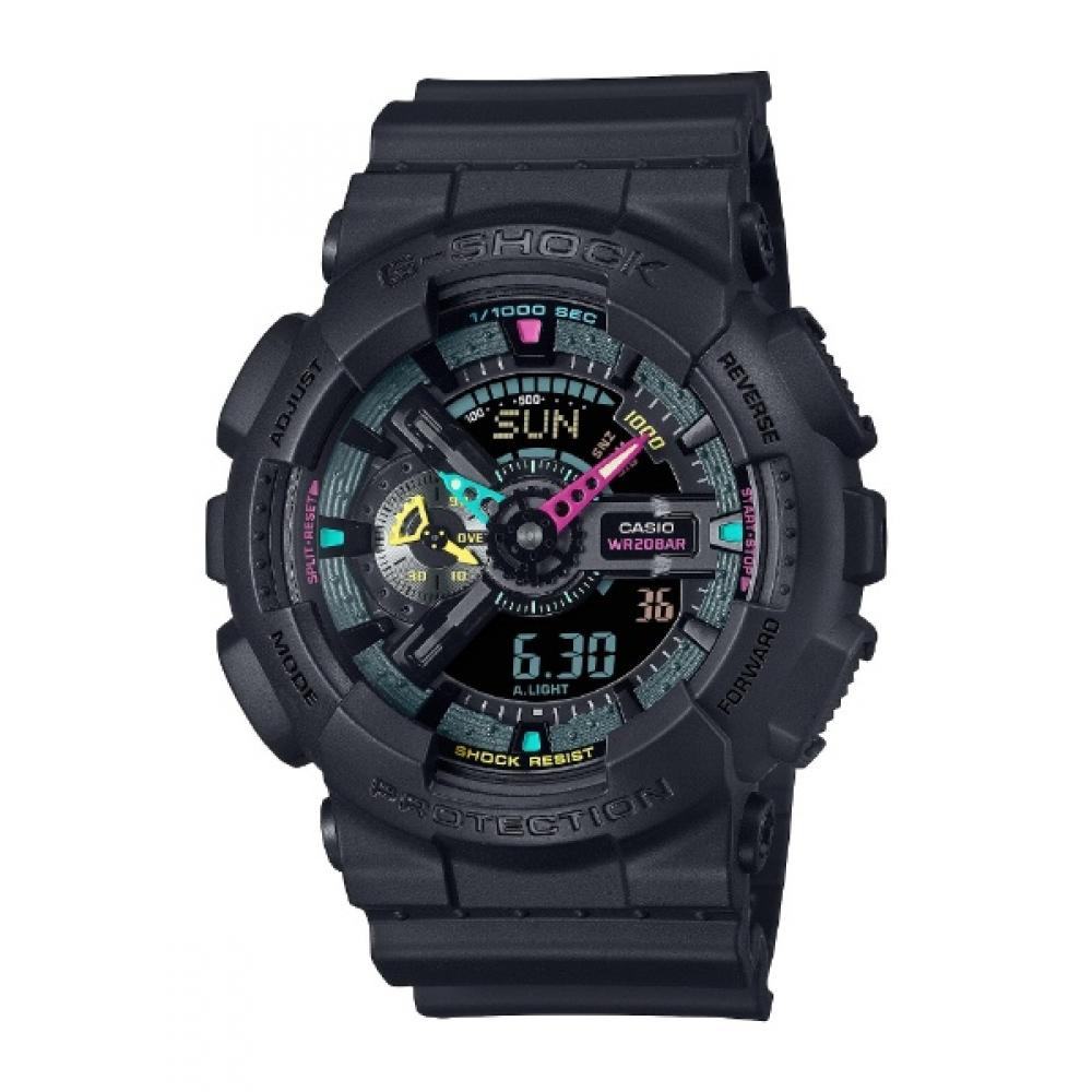 

CASIO G SHOCK G SHOCK Мультифлуоресцентная серия цветов Матовый черный GA 110MF 1AJF