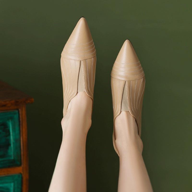 French Temperament Design Short Boots Women's Spring and Autumn 2025 New Pointed High Heels Thin Heel Small Ankle Women's Single Shoes