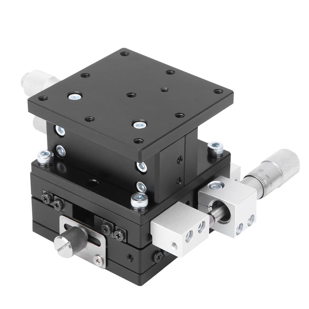 LD60LM XYZ 3Axes Manual Linear Stage Trimming Platform Tuning Sliding Table 60 X 60mm