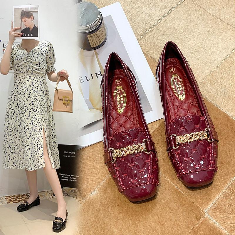 Fashion New Women Flat Shoes 2025 Casual Fashion Slip-on Ballerina Woman Flats Patent Leather Loafers Ladies Spring Autumn Lady Footwear