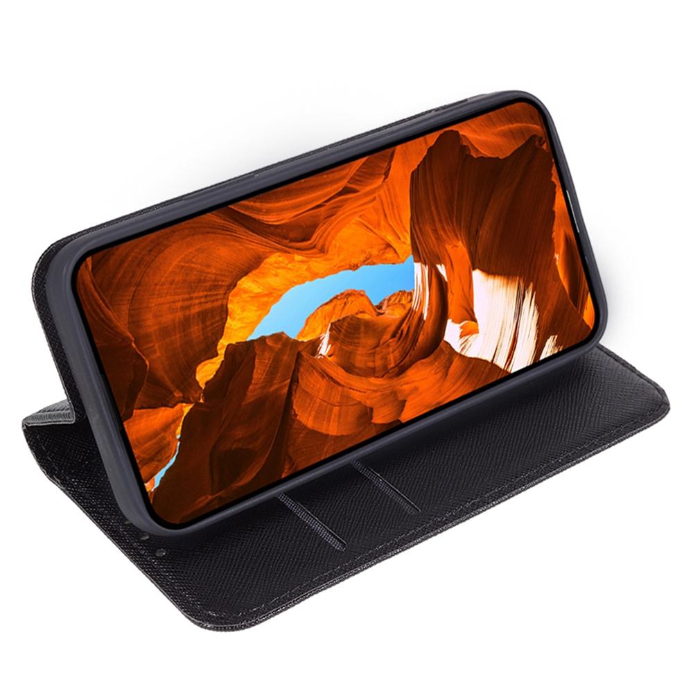 For Xiaomi Poco M8 5G/Redmi Note 15 5G (Global)/15 4G (Global) Case Cross Texture Leather Phone Cover Hidden Magnetic