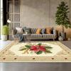 Classic Style Big Living Room Rugs Home Decoration Poinsettia Plant Pattern Bedroom Carpet Washable Mat Floor Lounge Rug Office