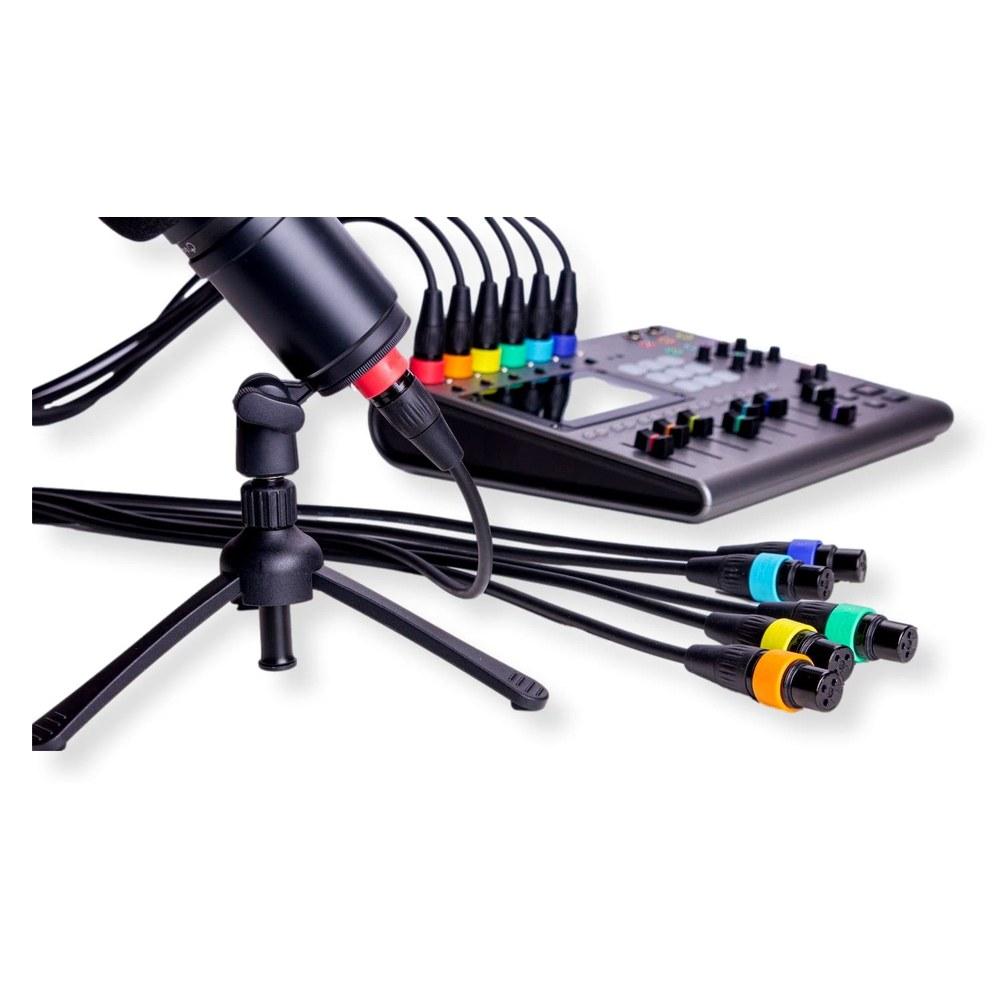 Zoom XLR-6c Microphone Cable Color ID Rings 6 Pairs 12 Color-Coded Rings for Studio and Live Use