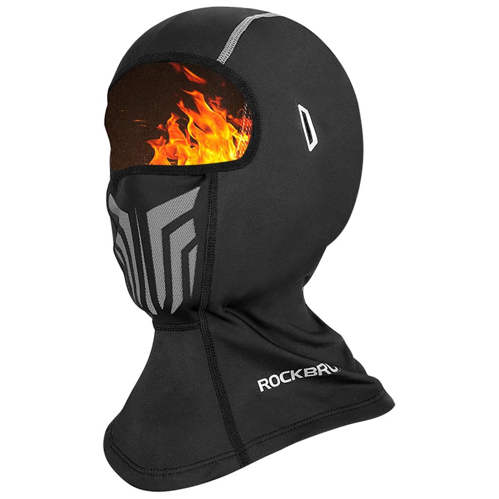 ROCKBROS Winter Neck Warmer with Fleece and with Eyeglass Balaclava Face Mask for and Other Sports and Outdoor Shot Includes Eyeglass Hole Balaclava,