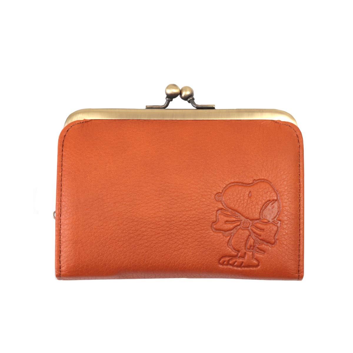 

Wallet with genuine garcon coin wallet [Peanuts] clasp, women s, leather, purse, bi-fold [73270] (camel)