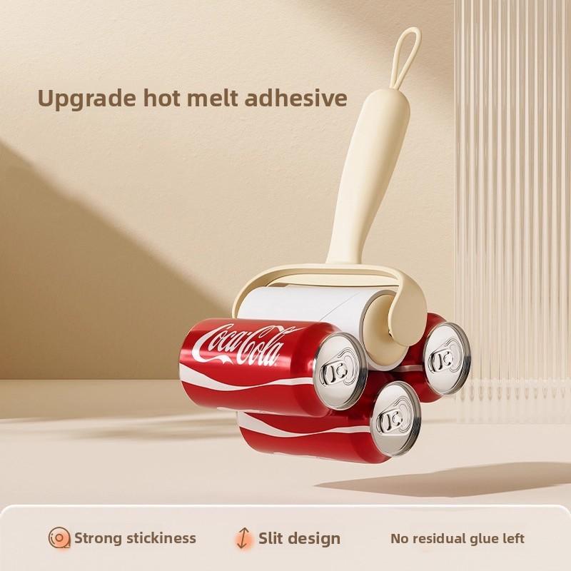 Household Hairbrush with Detachable Replaceable Roll Paper Drum - Powerful Pet Dust Removal Tool for Cleaning Clothes, Hair and Pets' Fur