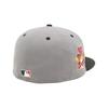NEW ERA 59FIFTY Atlanta Braves Side Patch Two Tone Cap Storm Grey/Black MLB ONSPOTZ Exclusive Under Visor Fitted Baseball Hat 7 3/8