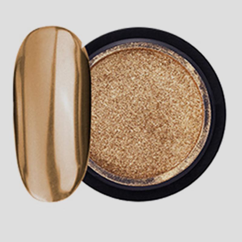 Nail Mirror Powder Pink Silver Gold Champagne Metal Effect Nail Art Glitter Dust