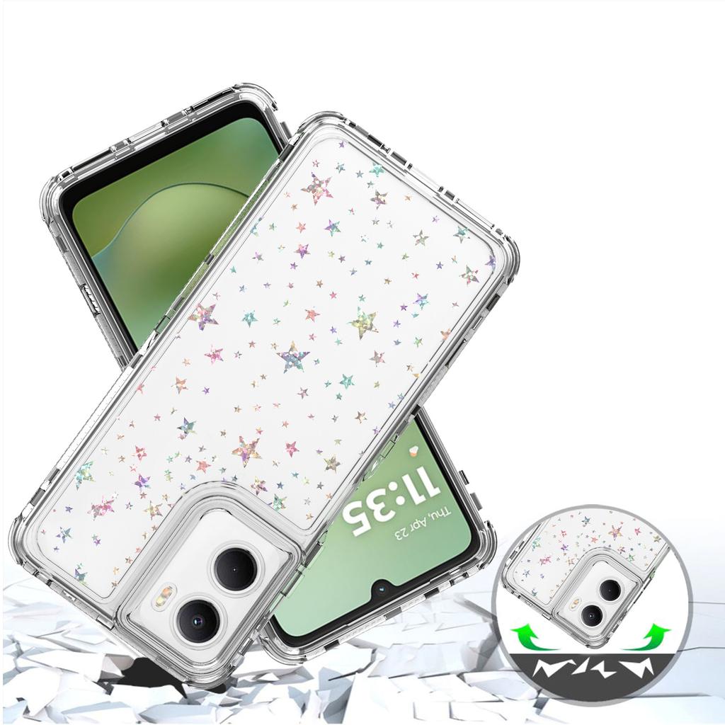 For Motorola Moto G06 4G Case Precise Cutouts Acrylic TPU Clear Phone Cover with Laser-printed Film