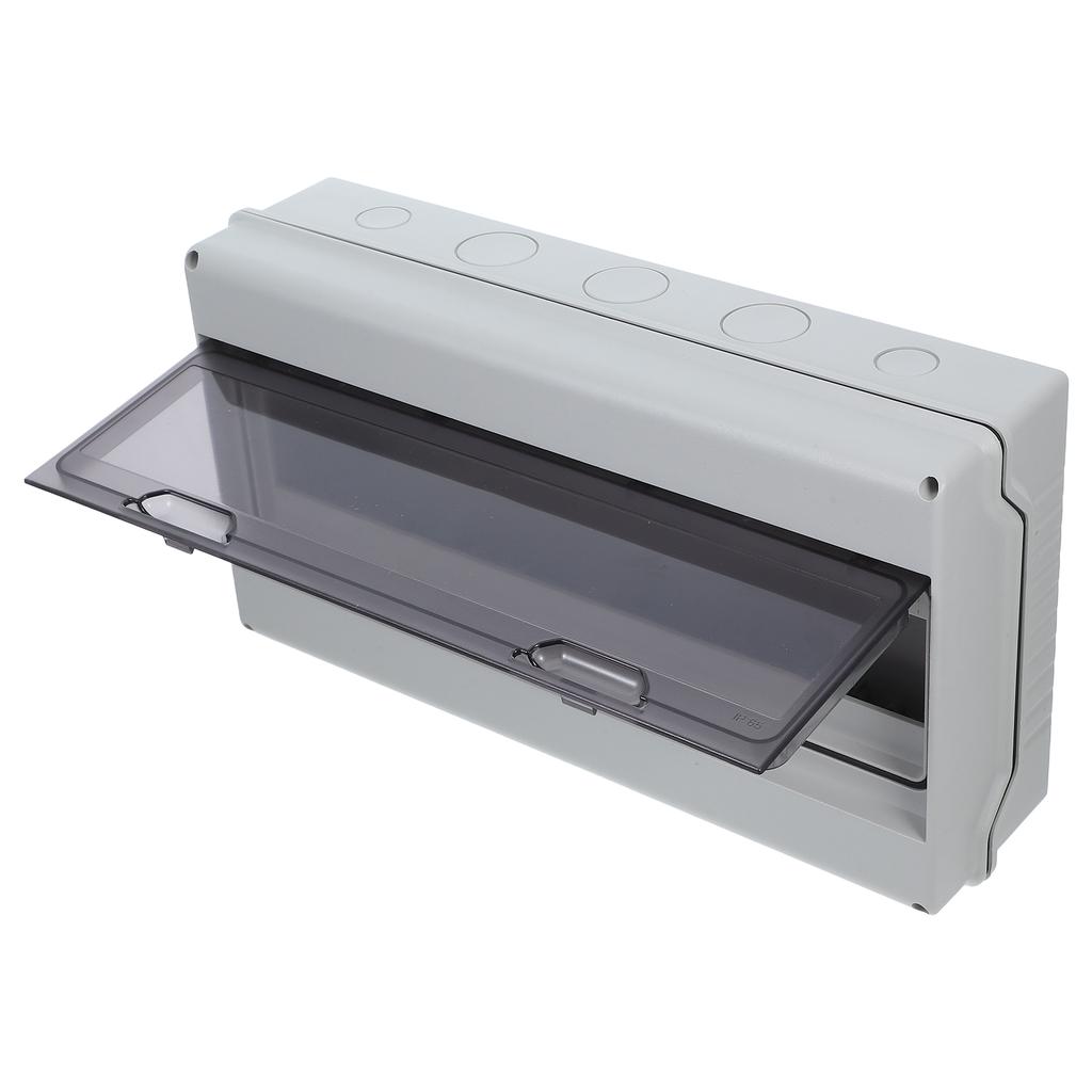 18 Way Waterproof Distribution Box IP65 Clear Window Mount Breaker DIN Rail Enclosure High Power Charging