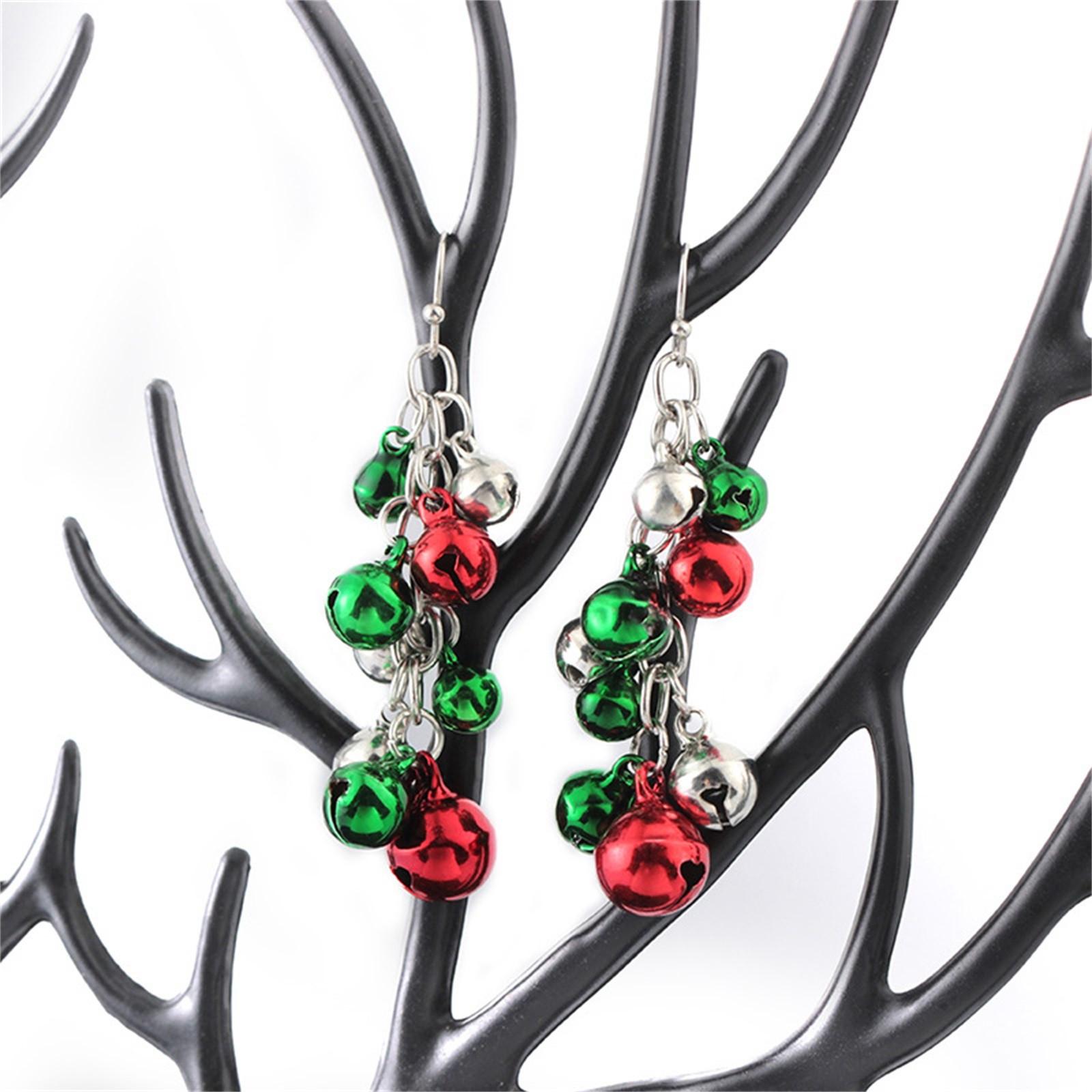 

Christmas Bows Flower Garlands Earrings One Size