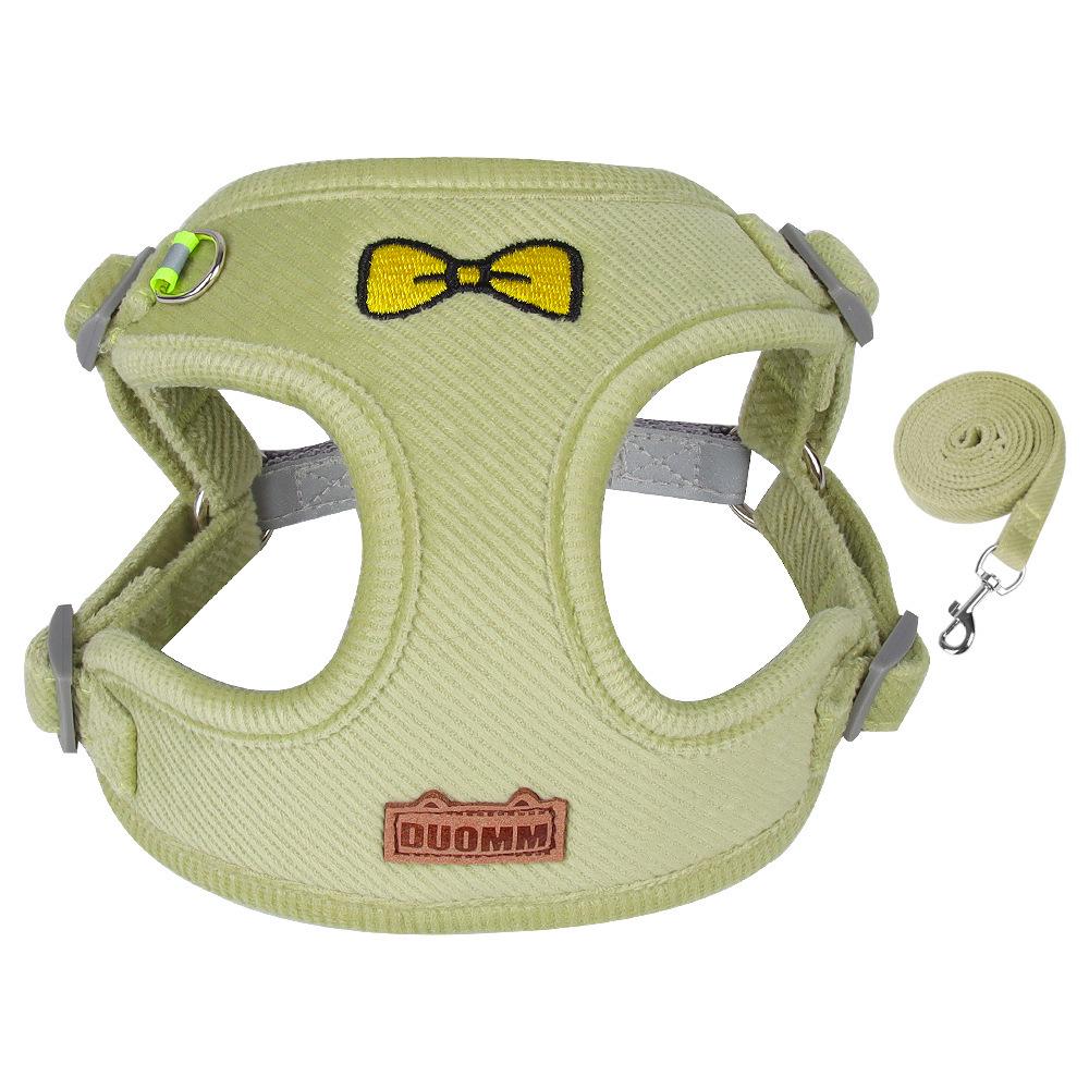 Reflective Vest-Style Dog Harness & Leash for Small Breeds