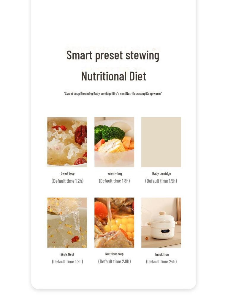 Oală electrică ceramică pentru mâncare de bebeluși și supe