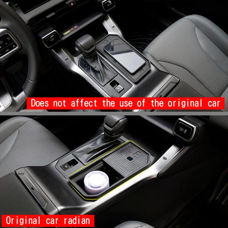 For Toyota Rav4 2026 ABS Black Car Central Control Water Cup Frame Cover Trim Interior Car Accessories LHD