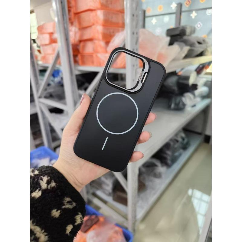 

Fine Magnetic Attraction, Suitable for Apple 16promax Phone Case Mesh Heat Dissipation, Ip15pm Lens Bracket Full Cover Protective Case Apple 16Plus