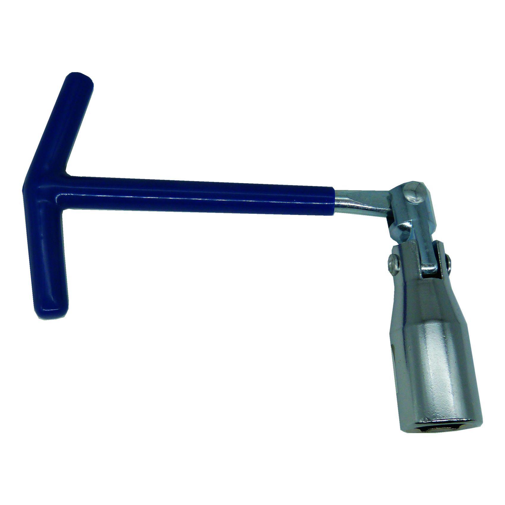 Kehong T-Handle 21mm Spark Plug Socket Wrench with Blue Anti-Slip Handle for Auto Repair Wrench