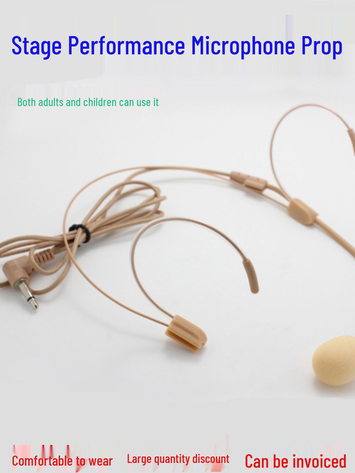 

Wireless Headset Microphone for Children s Performances and Lip-syncing Acts Standard Thick Line - In Stock