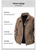 Men's Retro Corduroy Jacket: Spring/Autumn Versatile Loose Casual British Style with Turn-Down Collar.