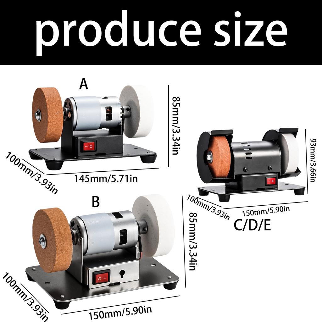 Heavy Duty 220V Electric Grinder Sharpener With 75mm Disc And Protective Cover For Drilling And Sanding Applications