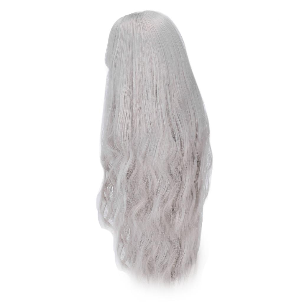 1 3 BJD Doll Hair Soft Smoothly Silver Gray Naturally Curly BJD Doll Wavy Hair Wig for Dress Up DIY